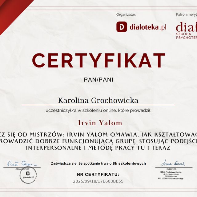 Powiększ obraz: certificate 8