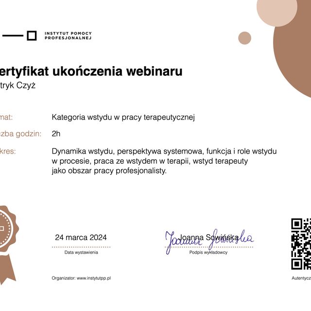 Powiększ obraz: certificate 19