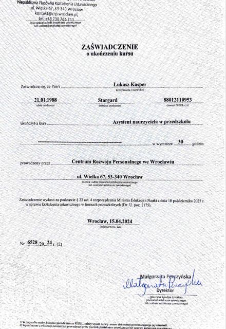 Powiększ obraz: certificate 19