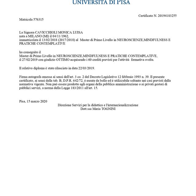 Ingrandire l'immagine: certificate 1