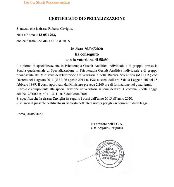 Ingrandire l'immagine: certificate 1