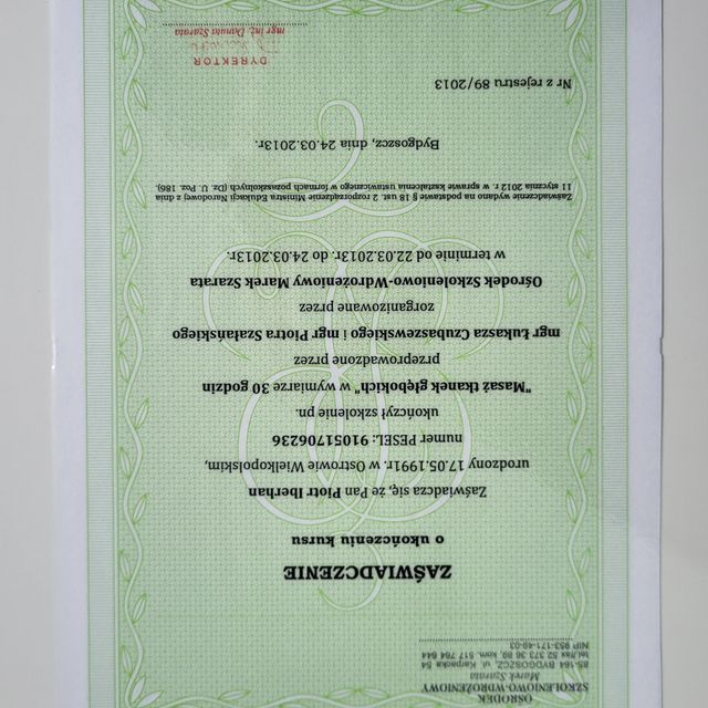 Powiększ obraz: certificate 32