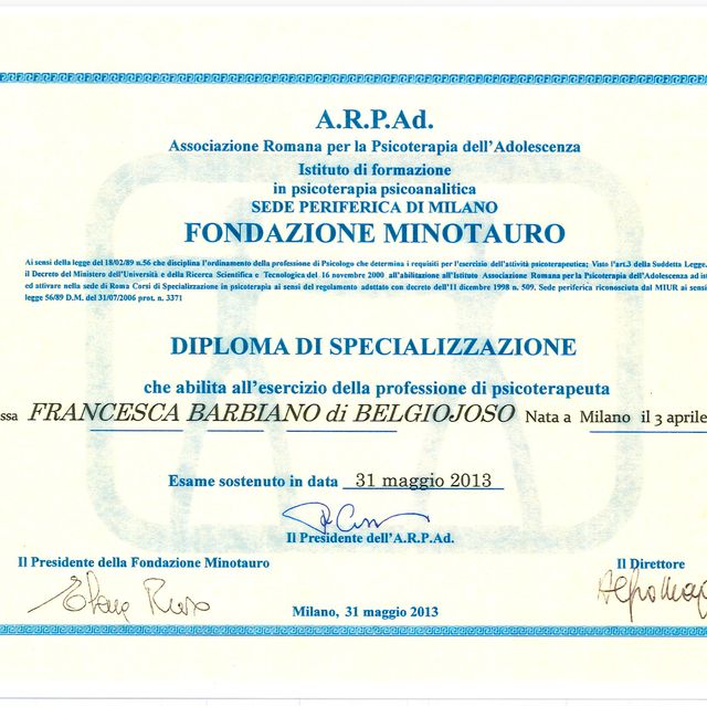 Ingrandire l'immagine: certificate 1