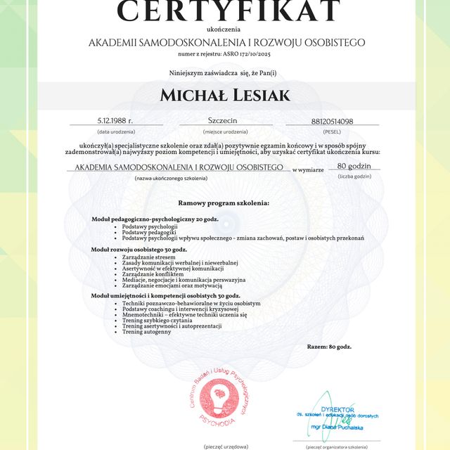 Powiększ obraz: certificate 83
