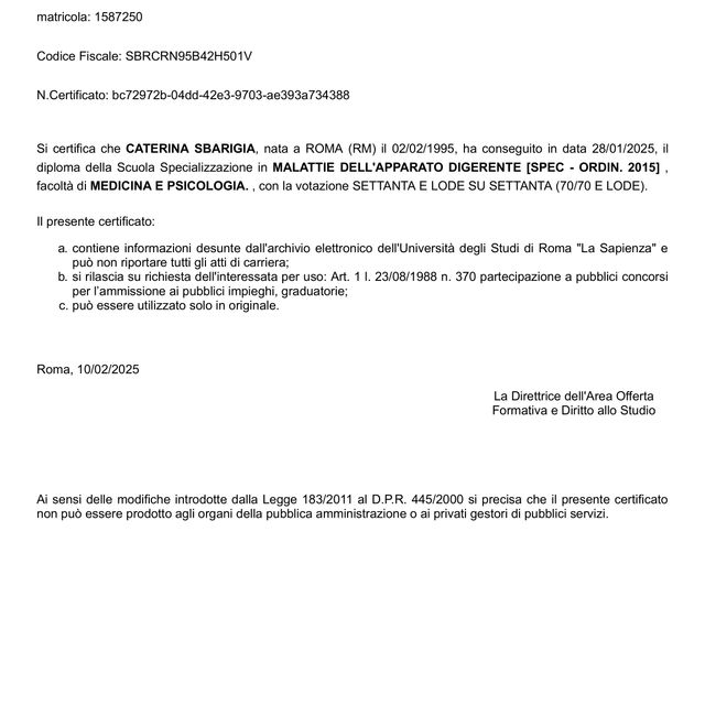 Ingrandire l'immagine: certificate 1