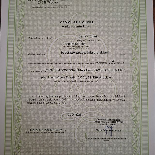 Powiększ obraz: certificate 25