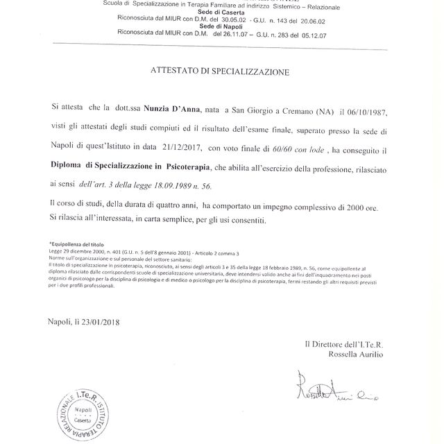 Ingrandire l'immagine: certificate 1