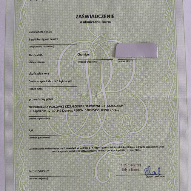 Powiększ obraz: certificate 14