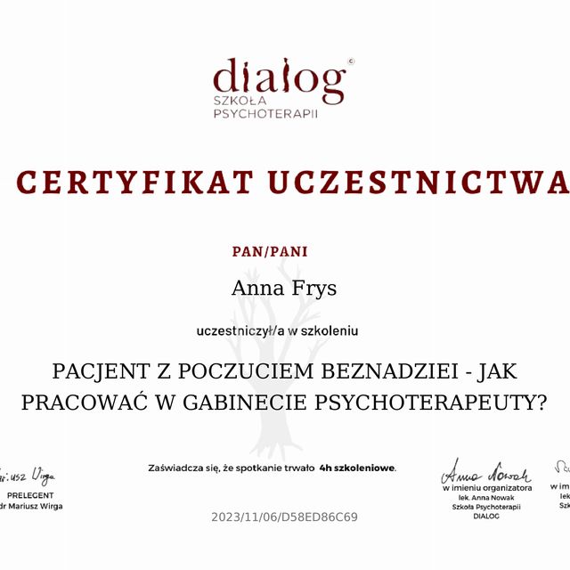 Powiększ obraz: certificate 83