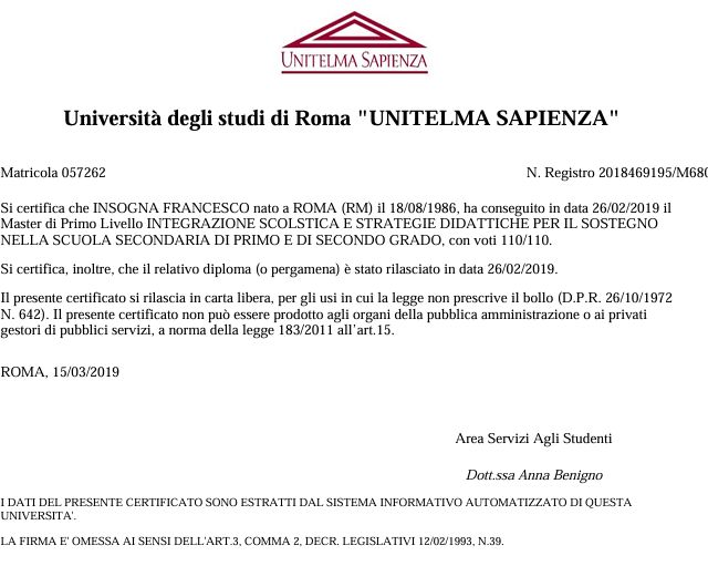 Ingrandire l'immagine: certificate 9