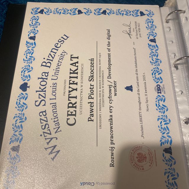 Powiększ obraz: certificate 14