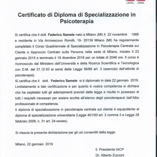 Ingrandire l'immagine: certificate 1