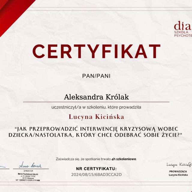 Powiększ obraz: certificate 10