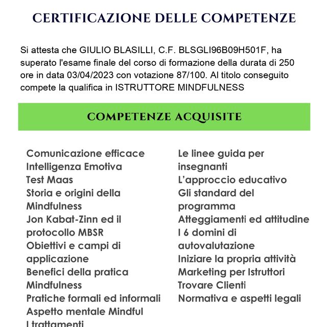 Ingrandire l'immagine: certificate 1