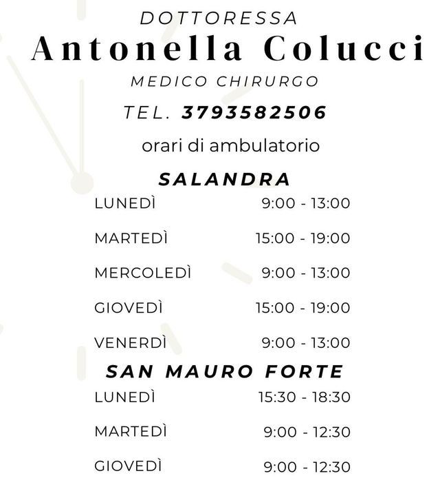 Ingrandire l'immagine: Ambulatorio SAN MAURO dottoressa  ANTONELLA COLUCCI