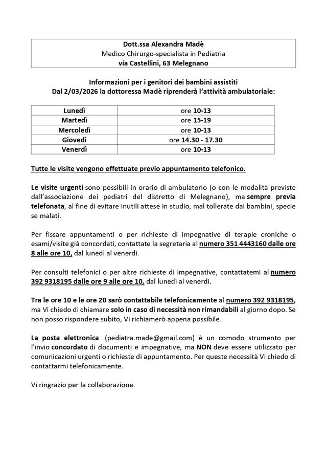 Ingrandire l'immagine: Ambulatorio Pediatrico