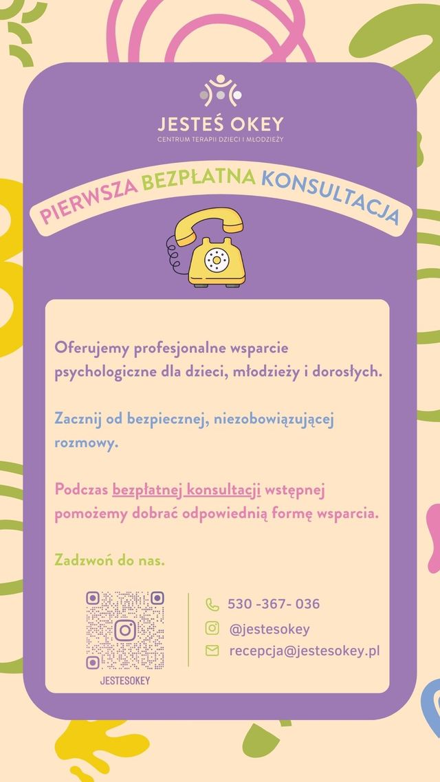 Powiększ obraz: Centrum Terapii Dzieci, Młodzieży i Dorosłych Jesteś Okey