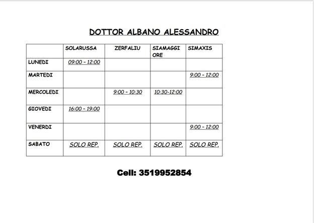 Ingrandire l'immagine: Zerfaliu - Studio Medico Dott. Alessandro Albano