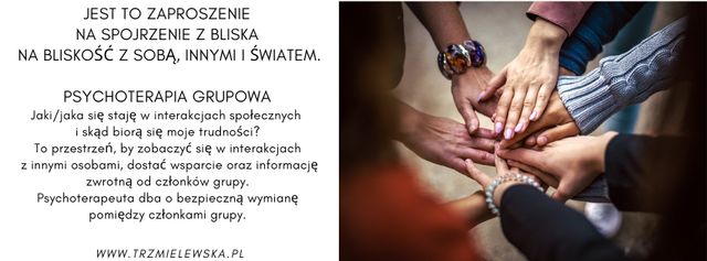 Powiększ obraz: Psychoterapia Grupowa - Ustawienia Systemowe Grupowe - Praca poprzez Ciało Grupowa