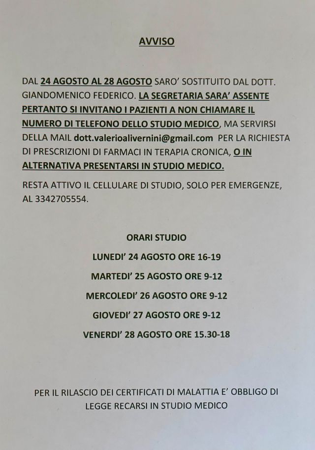 Ingrandire l'immagine: Studio Medico Dott. Alivernini Valerio