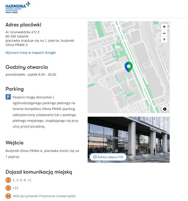 Powiększ obraz: Centrum Medyczne LUX MED – Pruszcz Gdański ul. Wita Stwosza 1