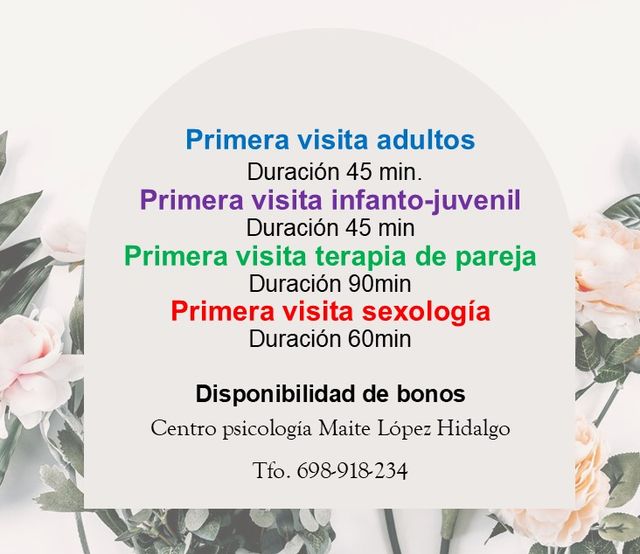 CONSULTA DE PSICOLOGÍA MAITE LÓPEZ HIDALGO. CONSULTA PRIVADA