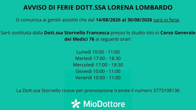 Ingrandire l'immagine: STUDIO MEDICO DOTT.SSA LORENA LOMBARDO
