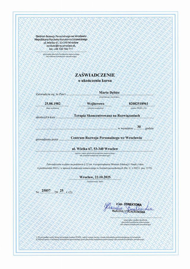 Powiększ obraz: Gabinet psychologiczny