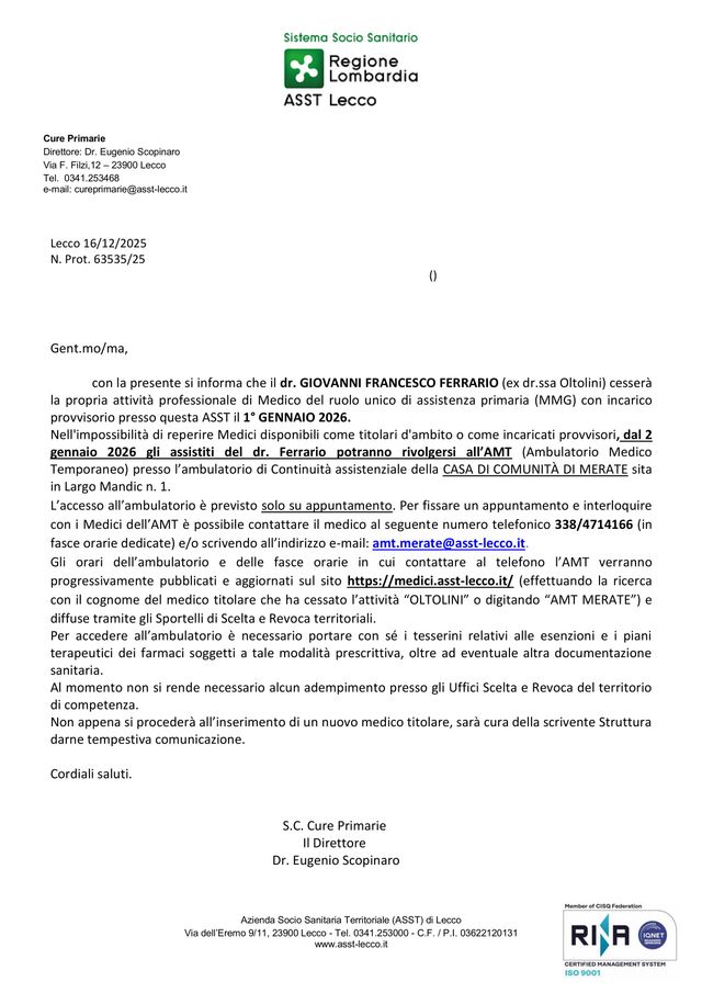 Ingrandire l'immagine: Ambulatorio Verderio