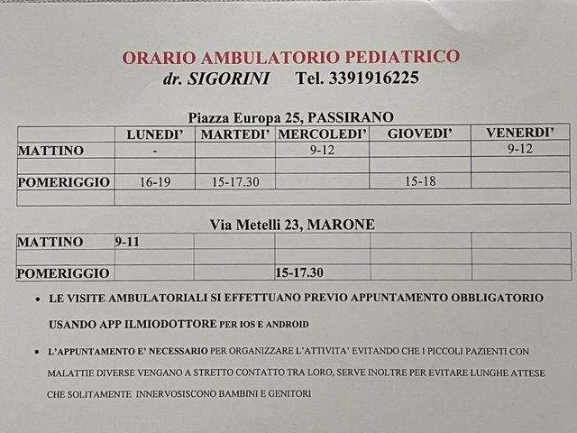 Ingrandire l'immagine: Ambulatorio Pediatrico dott Mauro Sigorini