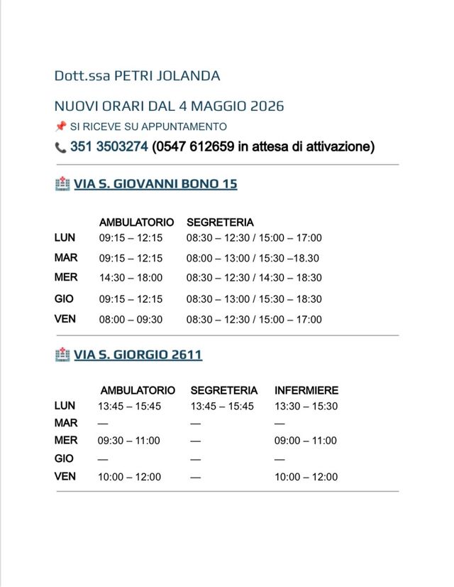 Ingrandire l'immagine: Ambulatorio Dr.ssa Jolanda Petri