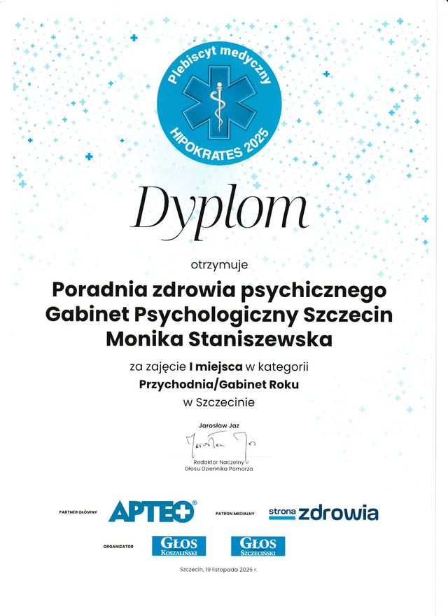 Powiększ obraz: Poradnia zdrowia psychicznego Gabinet Psychologiczny Szczecin
