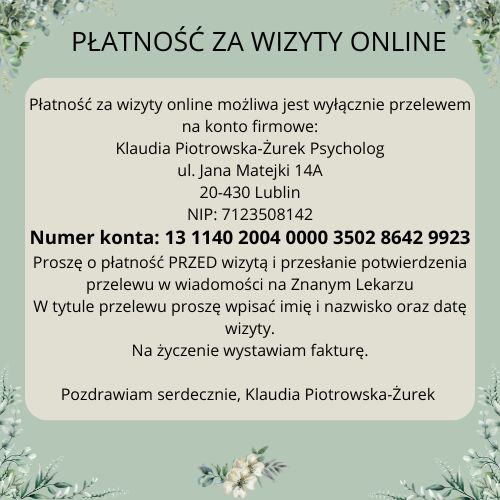 Powiększ obraz: Gdańsk Psycholog Klaudia Piotrowska-Żurek
