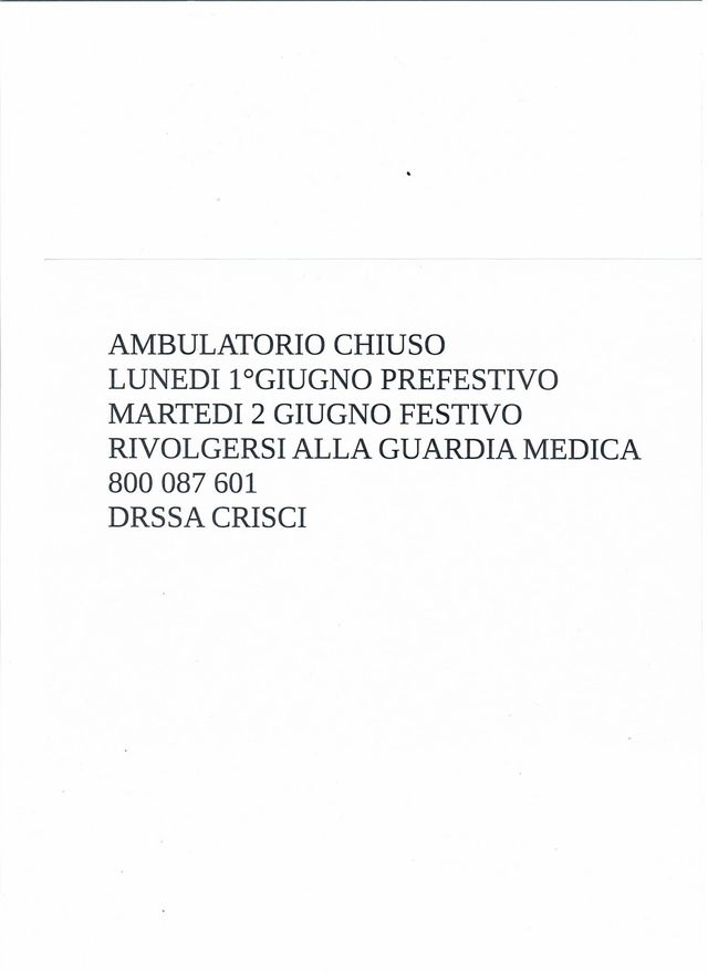 Ingrandire l'immagine: Ambulatorio dott.ssa crisci Carmen NCP Cento