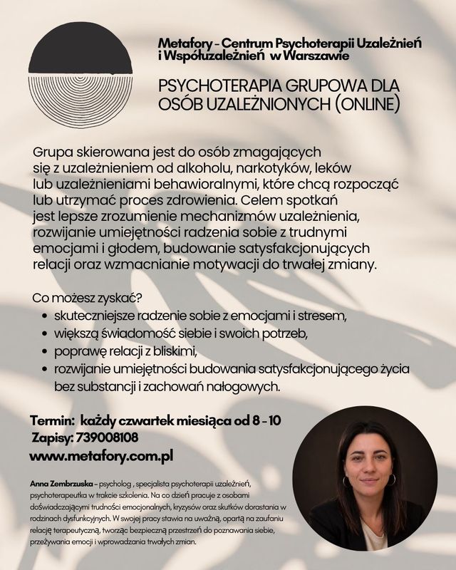 Powiększ obraz: Metafory Centrum Psychoterapii Uzależnień i Współuzależnień