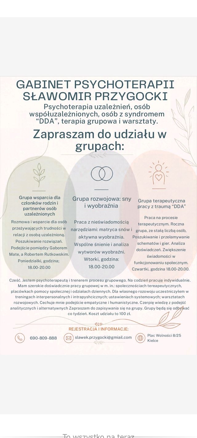 Powiększ obraz: Gabinet Psychoterapii Sławomir Przygocki