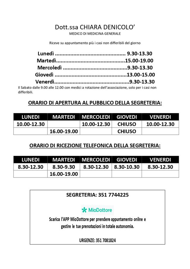 Ingrandire l'immagine: STUDIO MEDICO Dr.ssa Denicolo' Chiara