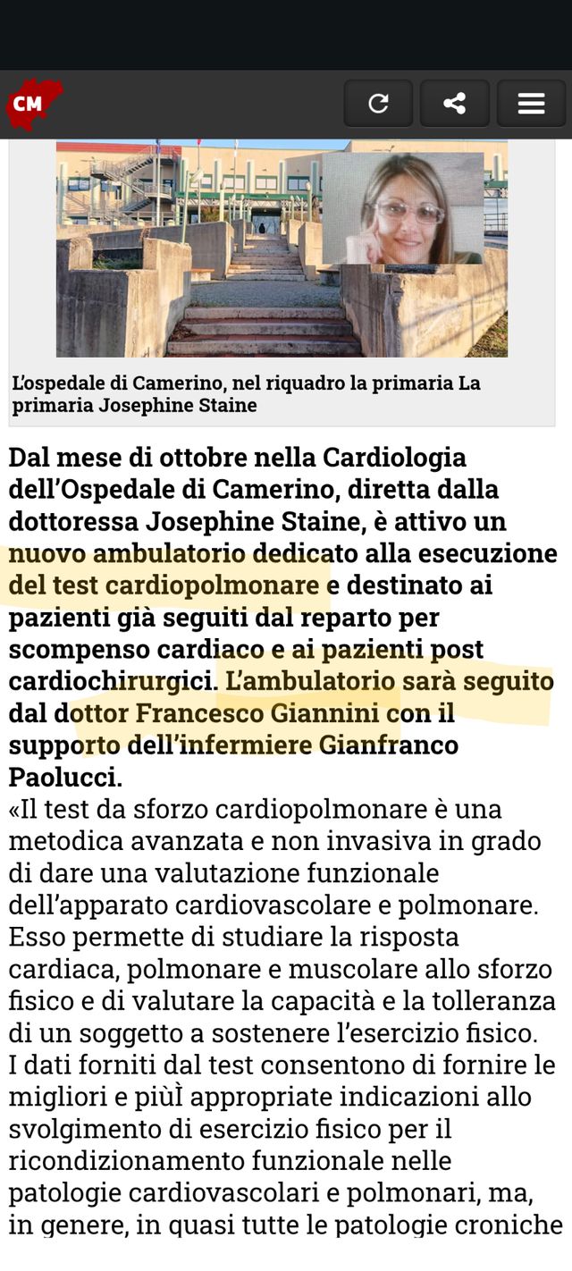 Ingrandire l'immagine: Ospedale di Camerino, Cardiologia, Piano 1
