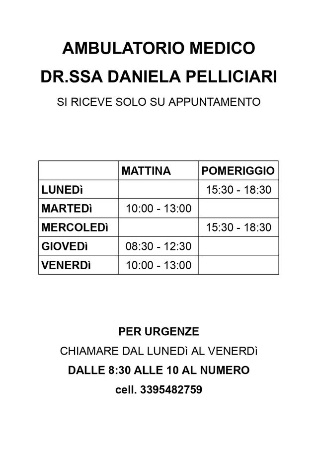 Ingrandire l'immagine: Ambulatorio Dr.ssa Daniela Pelliciari