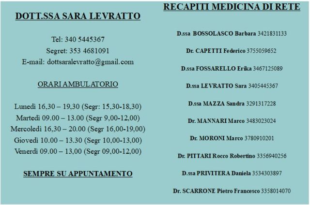 Ingrandire l'immagine: Studio medico Dott.ssa Sara Levratto