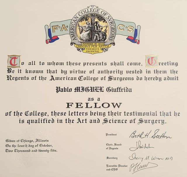 Acercar imagen: Dr. Pablo M. Giuffrida (FACS;MAAC)