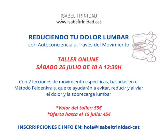 Acercar imagen: Reeducación Postural Global(Souchard) y Método Feldenkrais  //   www.isabeltrinidad.cat