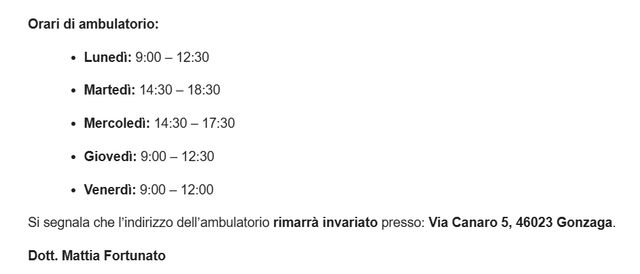 Ingrandire l'immagine: ambulatorio dott. Fortunato