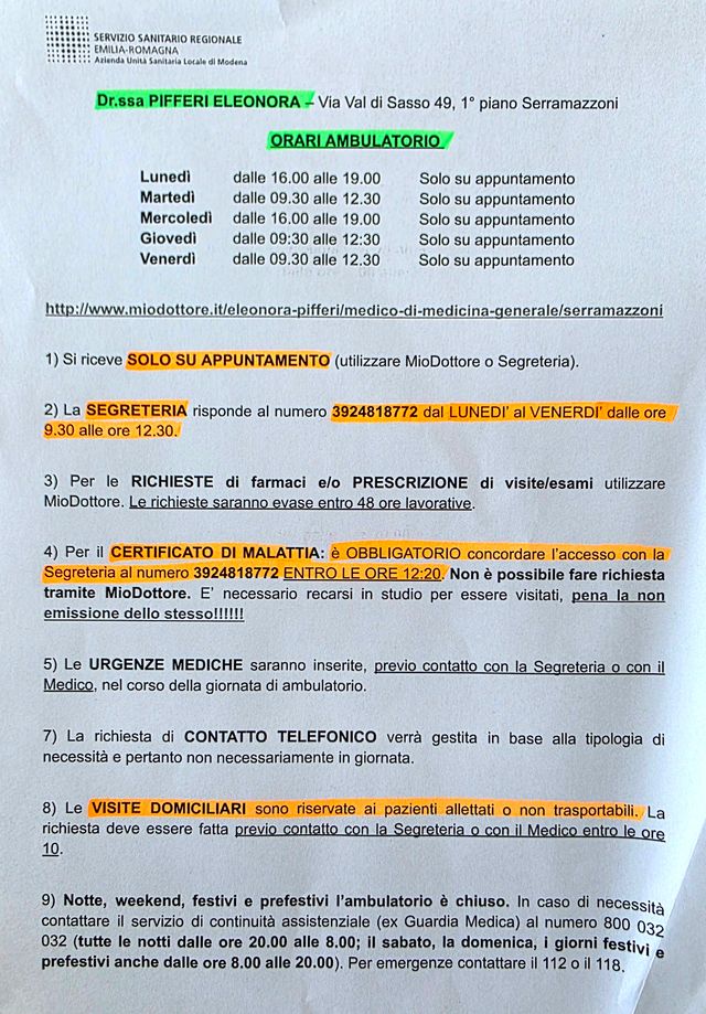 Ingrandire l'immagine: Ambulatorio Dr.ssa Eleonora Pifferi