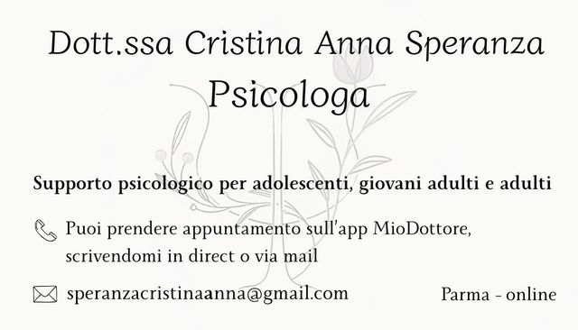 Ingrandire l'immagine: Consulenza online Dottoressa Cristina Speranza