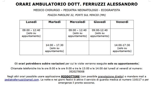 Ingrandire l'immagine: Ambulatorio pediatrico Dott. Ferruzzi
