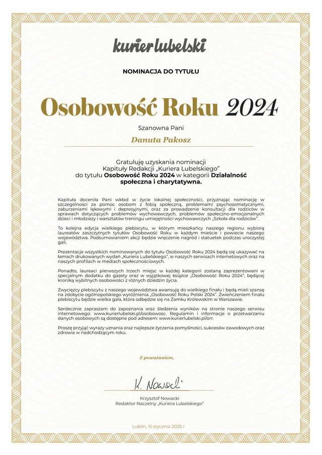 Powiększ obraz: Psychoterapia Danuta Pakosz