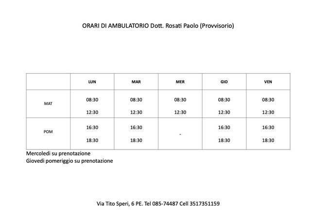 Ingrandire l'immagine: Studio Medico Dott Paolo Rosati, Assistenza Primaria