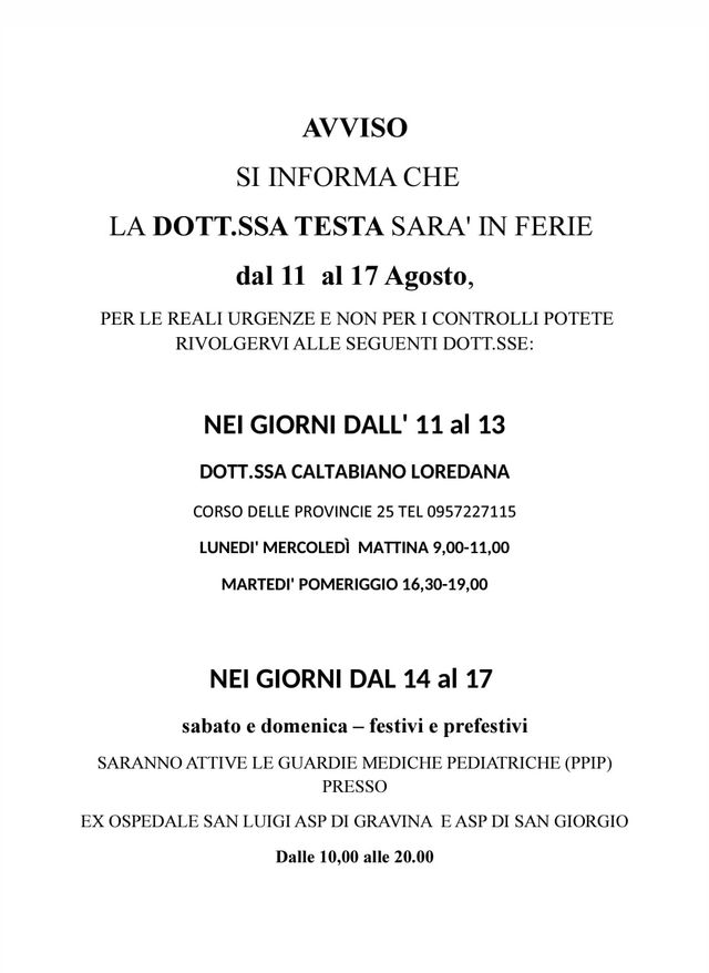 Ingrandire l'immagine: Studio Pediatrico Dott.ssa Flavia Testa