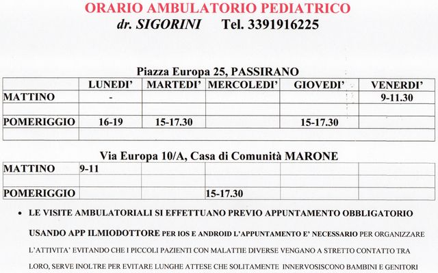 Ingrandire l'immagine: Ambulatorio Pediatrico dott Mauro Sigorini